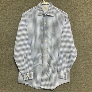 Brooks Brothers Mens Long Sleeve All Cotton Non-Iron Slim Fit Sz 15 2/3